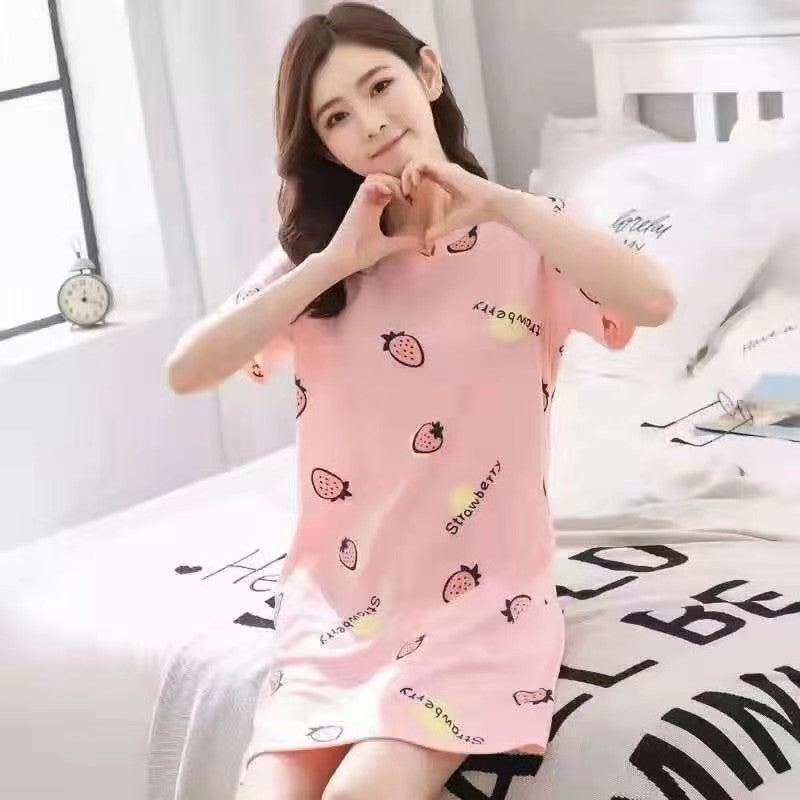 Summer Korean Princess Sweet Cute Cloth Bag Nightdress Women